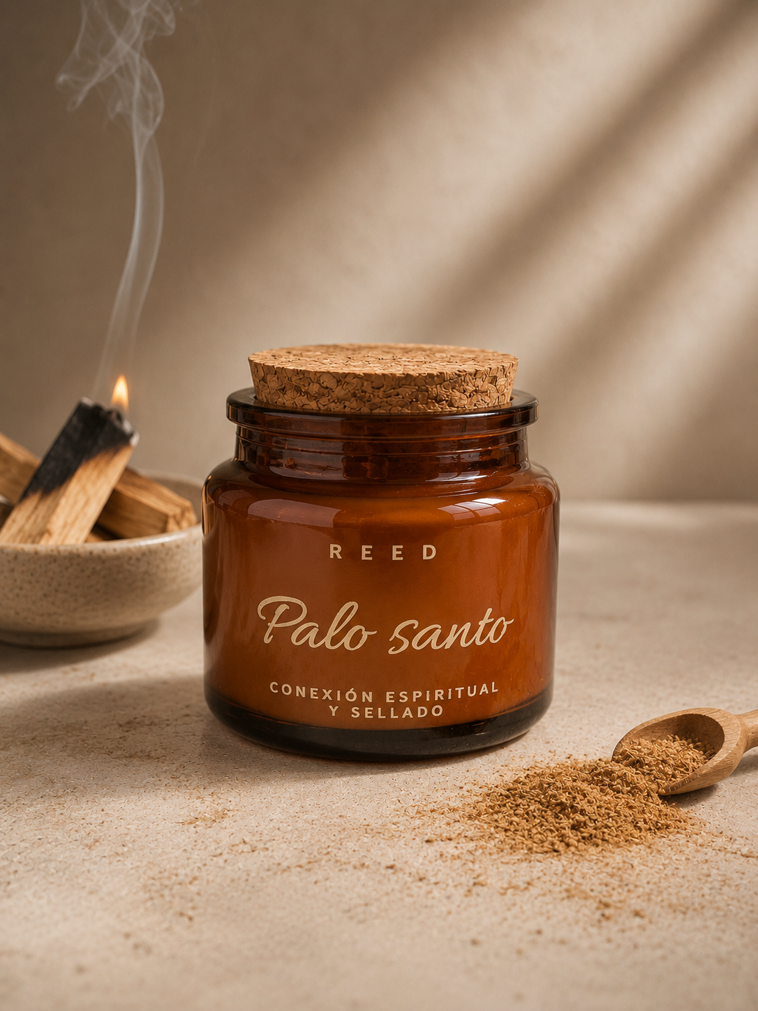 Vela de Palo Santo – Conexión Espiritual y Sellado Energético