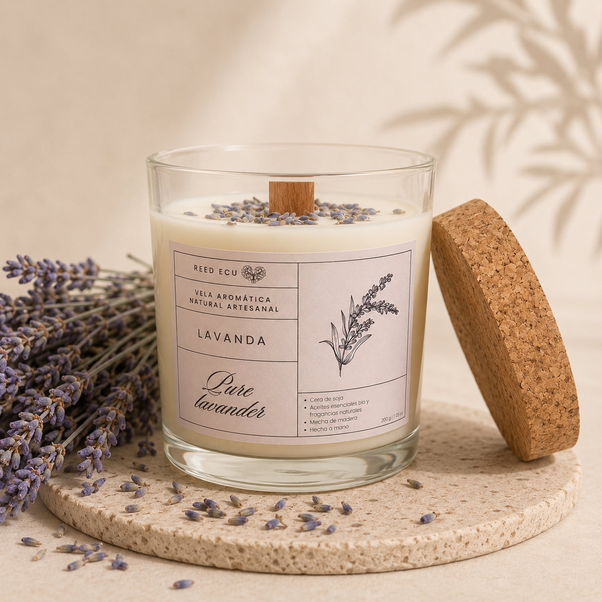 Vela Aromática de Lavanda.